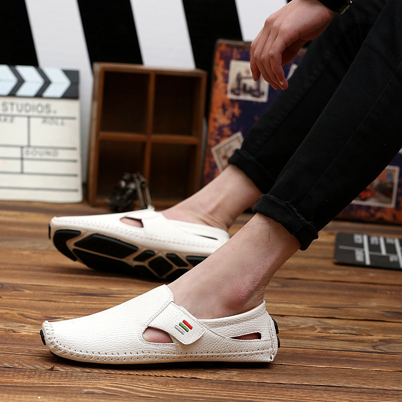 Peas shoes lazy leather shoes - Image 2