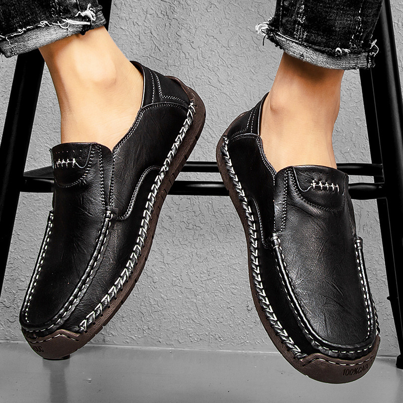 Leather Soft Sole Leather Shoes Business Men's Shoes Peas Shoes - Image 3